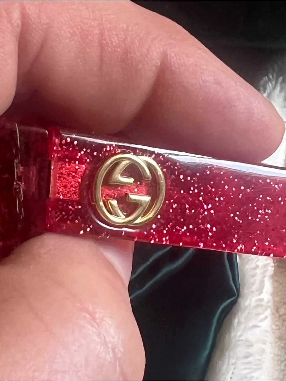 Gucci Glitter Hot Pink Round Cat-Eye Sunglasses